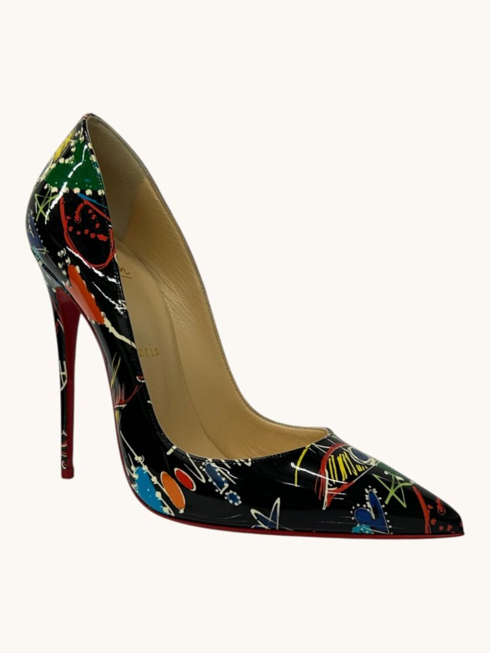 Christian Louboutin So Kate 120 Loubitag Graffiti Pumps, Size 39